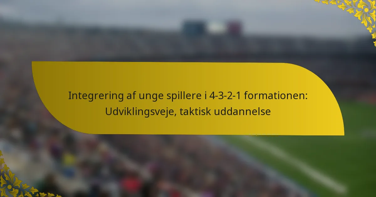 Integrering af unge spillere i 4-3-2-1 formationen: Udviklingsveje, taktisk uddannelse