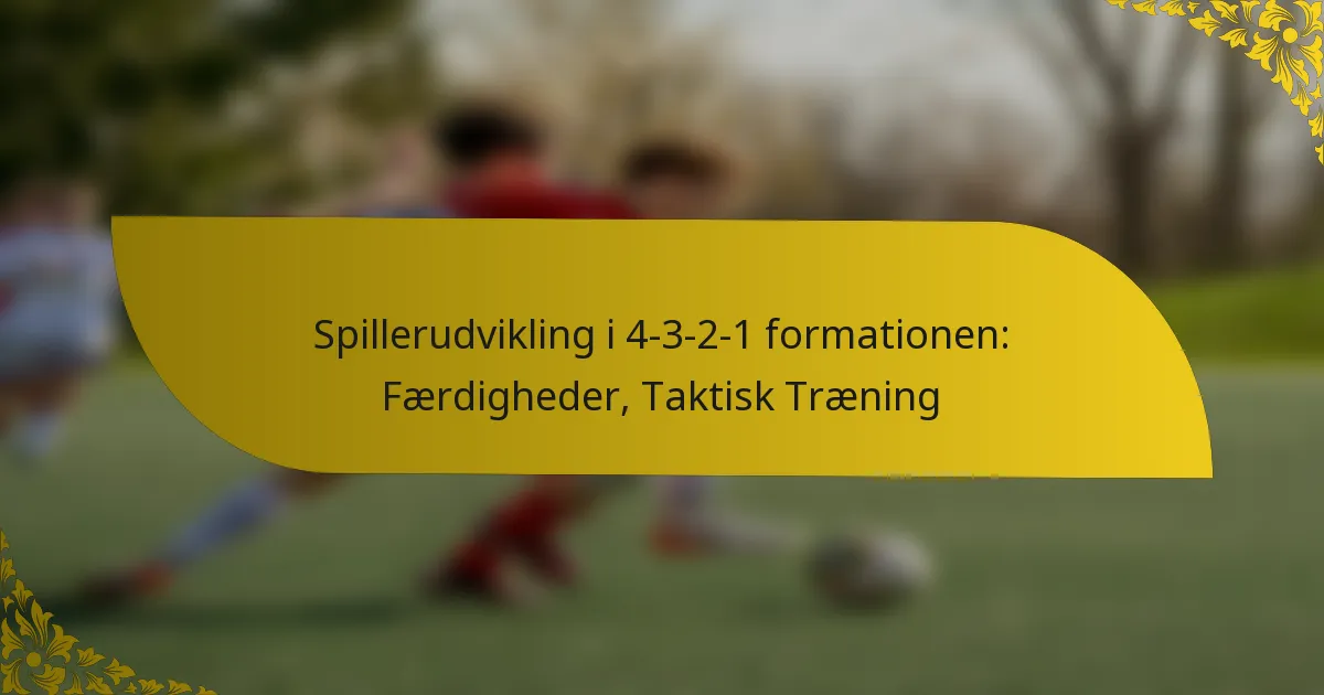 Spillerudvikling i 4-3-2-1 formationen: Færdigheder, Taktisk Træning